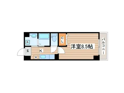 ベルフィオーレ二日町(1K/10階)の間取り写真