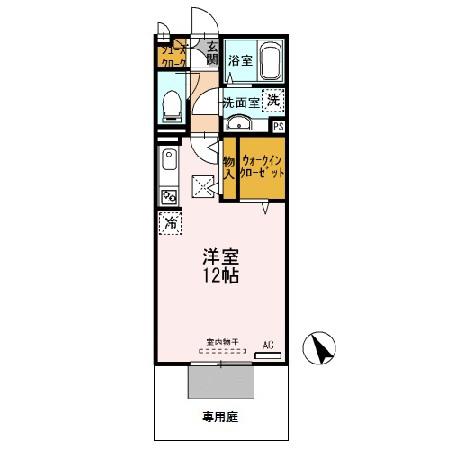ソフィアルーチェ(ワンルーム/1階)の間取り写真
