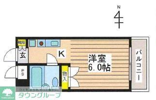 メイプルコート(ワンルーム/3階)の間取り写真