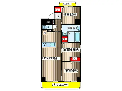 PLAN DOOL広路(3LDK/2階)の間取り写真
