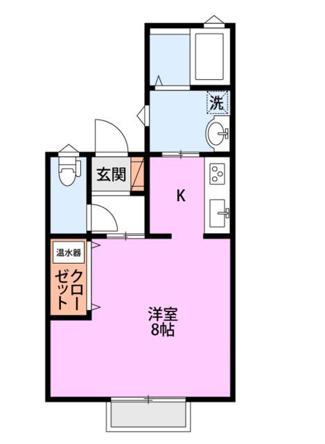 サンシャイン山手(ワンルーム/1階)の間取り写真