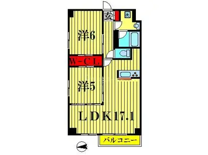 LA PRIMA GRANDE(1SLDK/2階)の間取り写真