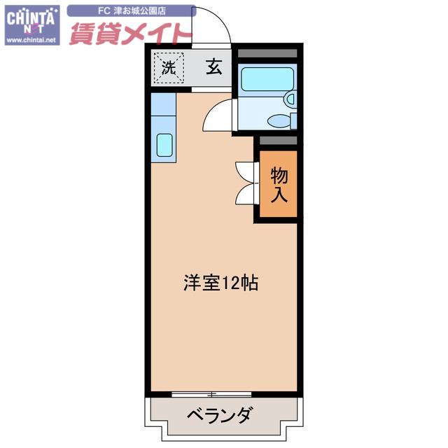 シーサイドリバティ(ワンルーム/2階)の間取り写真
