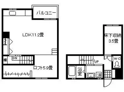 COMFORT BENEFIS MACHI(1LDK/1階)の間取り写真