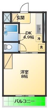 アーリー・2(1DK/3階)の間取り写真