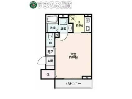 JOYFIRST(1K/2階)の間取り写真