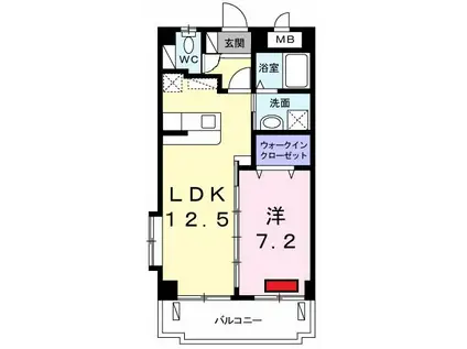 サンクチュアリ(1LDK/4階)の間取り写真