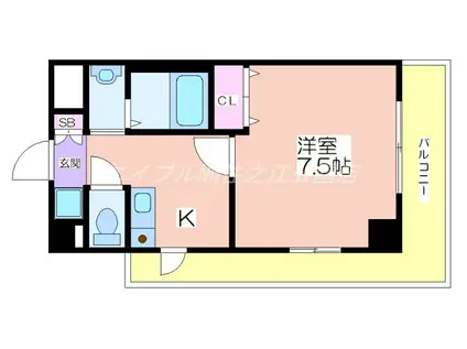 Mプラザ住吉公園弐番館(1K/8階)の間取り写真