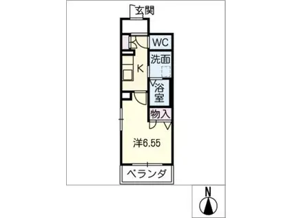 MURIER桜山(1K/3階)の間取り写真