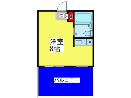 シャイングレード21(ワンルーム/4階)の間取り写真