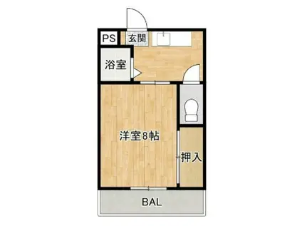 長町南ハイツ(1K/2階)の間取り写真