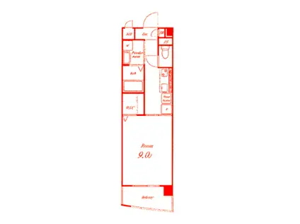 フラン フィール(1K/2階)の間取り写真