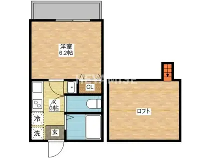 SIGNPOST泉(1K/1階)の間取り写真