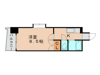 ロイヤル博多駅東(1K/10階)の間取り写真