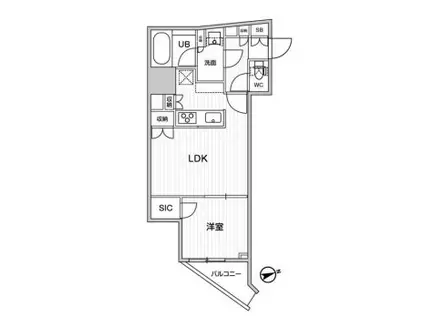 ディームス蔵前レジデンス(1LDK/5階)の間取り写真