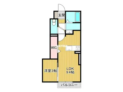 DーROOM CELINE A棟(1LDK/1階)の間取り写真