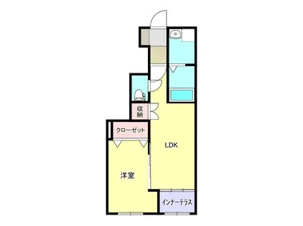 メルヴェーユ(1LDK/1階)の間取り写真