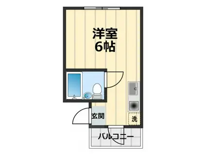 TCRE八王子(ワンルーム/1階)の間取り写真