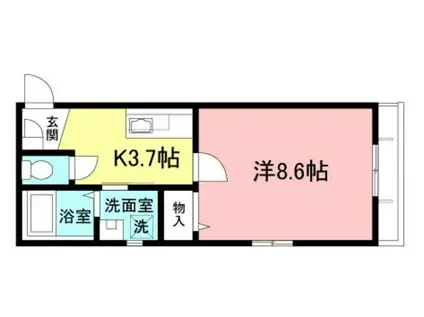 ルーテシア池尻(1K/2階)の間取り写真