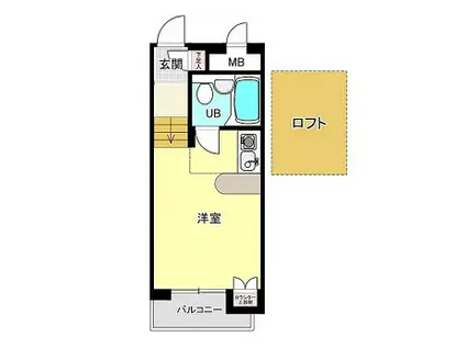ステイタスマンション日赤通(ワンルーム/3階)の間取り写真