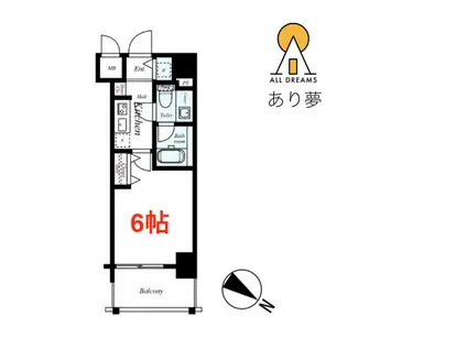 LEA横濱平沼壱番館(1K/5階)の間取り写真