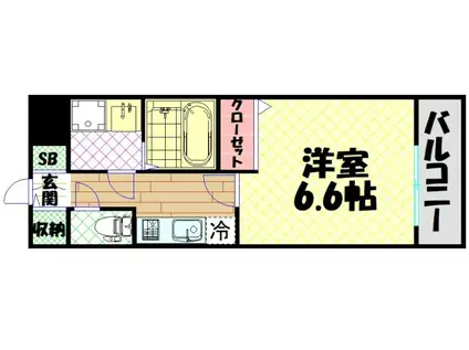 ベイサイドパークOSAKAサウスレジデンシス(1K/3階)の間取り写真