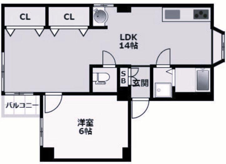 マツダマンション(1LDK/3階)の間取り写真