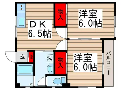 マンション田島(2DK/3階)の間取り写真