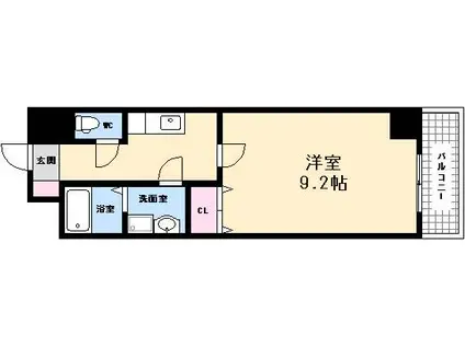 ENISHU 己斐本町(1K/3階)の間取り写真