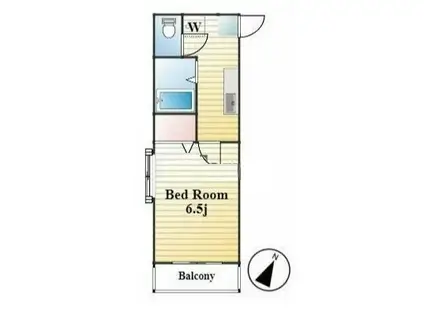 東京メトロ南北線 王子神谷駅 徒歩10分 3階建 築24年(1K/2階)の間取り写真