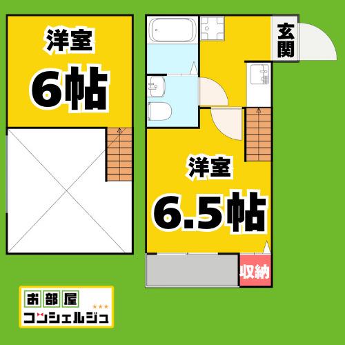 NST上小田井(1K/2階)の間取り写真