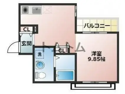 スペース津田沼(1K/2階)の間取り写真