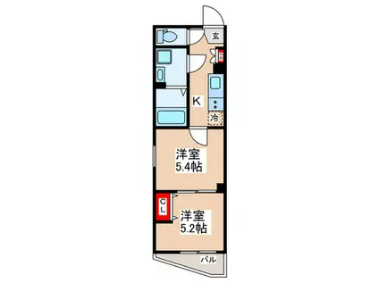 COMPOSITE KOUENJI(2K/2階)の間取り写真