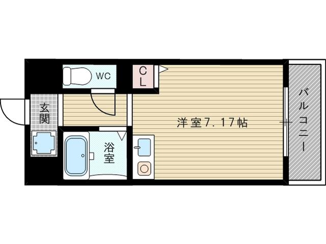 ART21(ワンルーム/3階)の間取り写真