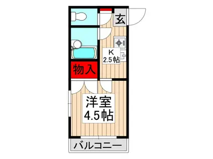 DJAP(1K/2階)の間取り写真