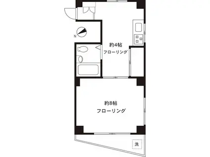 ASJビル(1K/3階)の間取り写真
