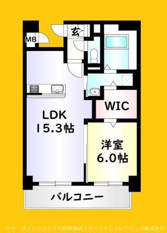 MYS CASETTA KOKURA(1LDK/8階)の間取り写真
