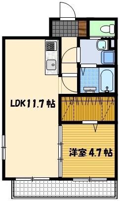 FIORANO(1LDK/9階)の間取り写真