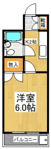アメニティヒロ(1K/2階)の間取り写真
