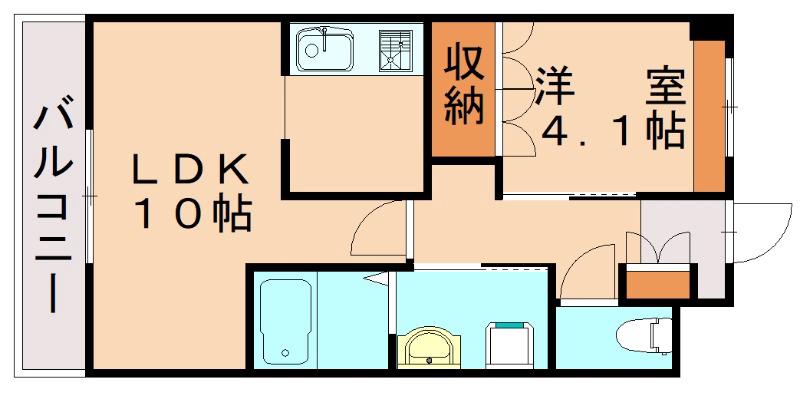 リバーステージII(1LDK/2階)の間取り写真