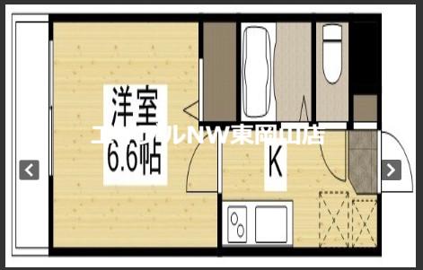 ウェーブレジデンス原尾島III(1K/2階)の間取り写真