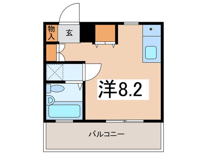 反町パークウェイ(ワンルーム/1階)の間取り写真