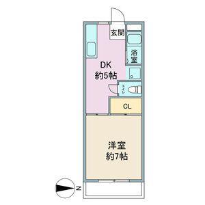 サンライズII(1DK/3階)の間取り写真