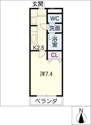 WILL大森(1K/2階)の間取り写真