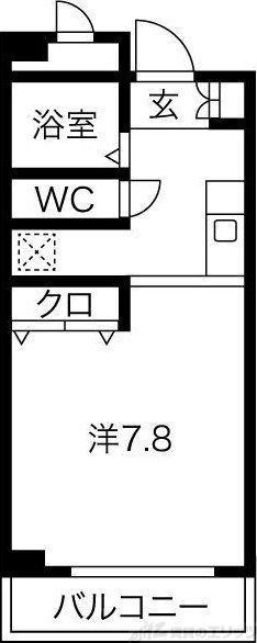 ドマーニ(ワンルーム/3階)の間取り写真