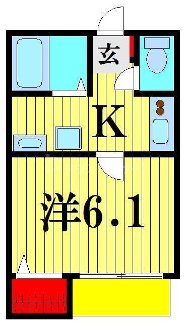 ASHADE LINE(1K/2階)の間取り写真