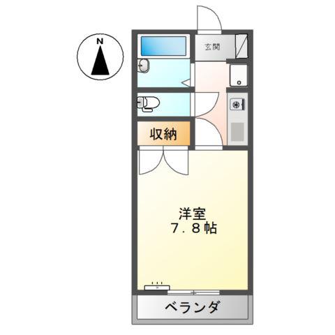 ユースパレス土井(1K/1階)の間取り写真