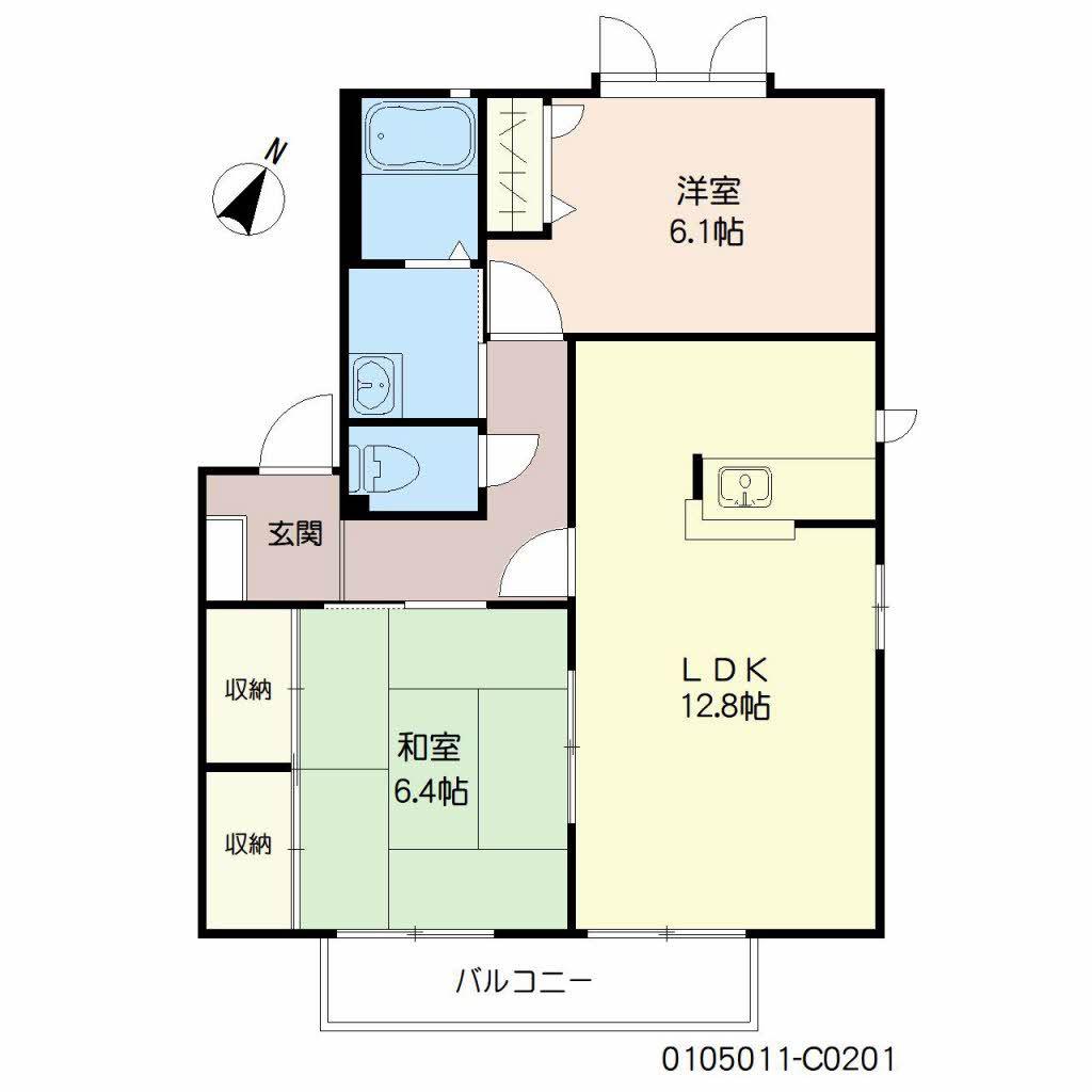 エティンセラー21 C棟(2LDK/2階)の間取り写真