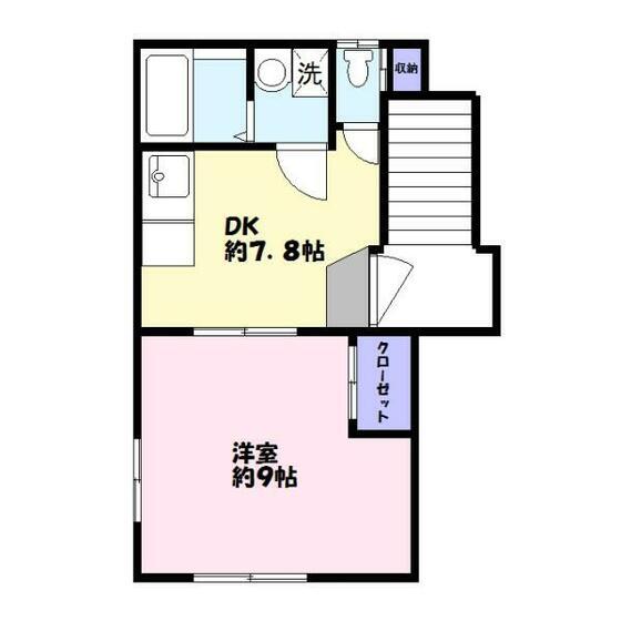 第3熊谷コーポ(1DK/2階)の間取り写真