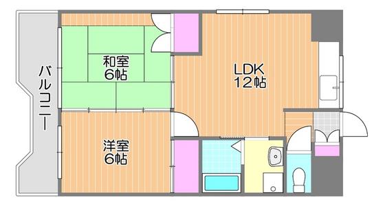 メゾン・ディエトワール(2LDK/5階)の間取り写真